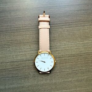 The Fifth Rose Gold Watch w/ Pink Leather Strap